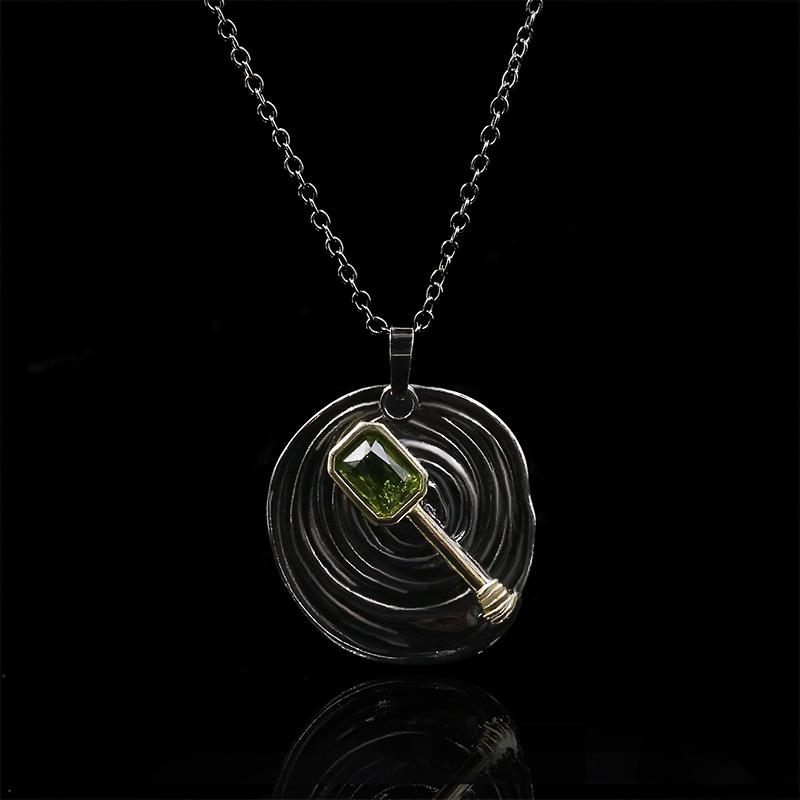 

Time Gem Necklace Jewelry European and N Crystal Pendant Vintage Sweater Chain