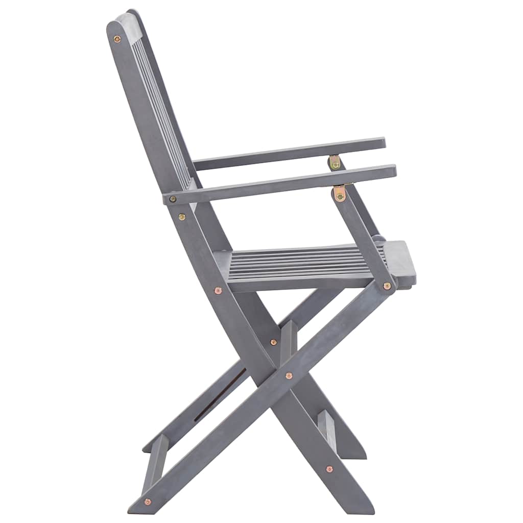 vidaXL Klappstühle, 4 Stück, massives Akazienholz