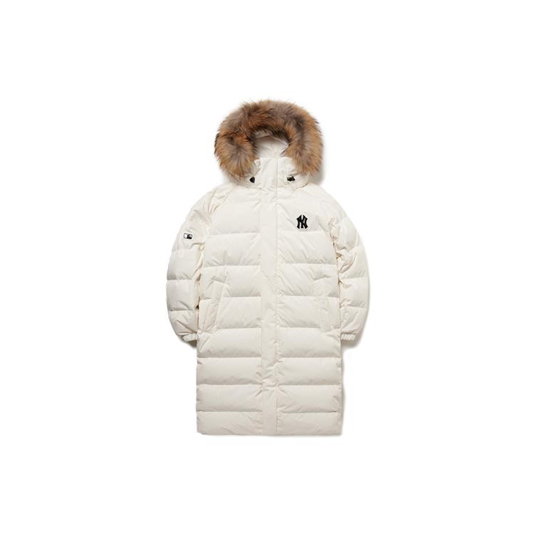 

New MLB Base Logo Down Jackets Unisex White 3ADJJ0316-50IVS L