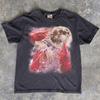 Lobster Moon Grunge Tee, Distressed Marine Nature Art Shirt
