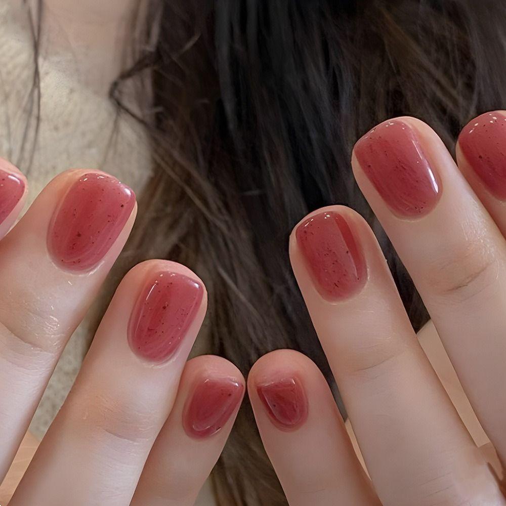 

Cat Eye Colorful Red False Nails Almond Square Nail Tips New Press on Nails DIY