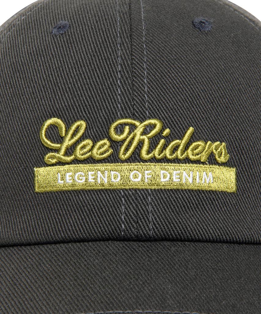 LEE Riders Lettering Embroidered Ball Cap Charcoal