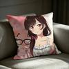 C-Chizuru M-Mizuhara Anime Rent-A-G-Girlfriend Square Sofa Pillow Cover Solid Color Living Room Home Decor Cushion Case