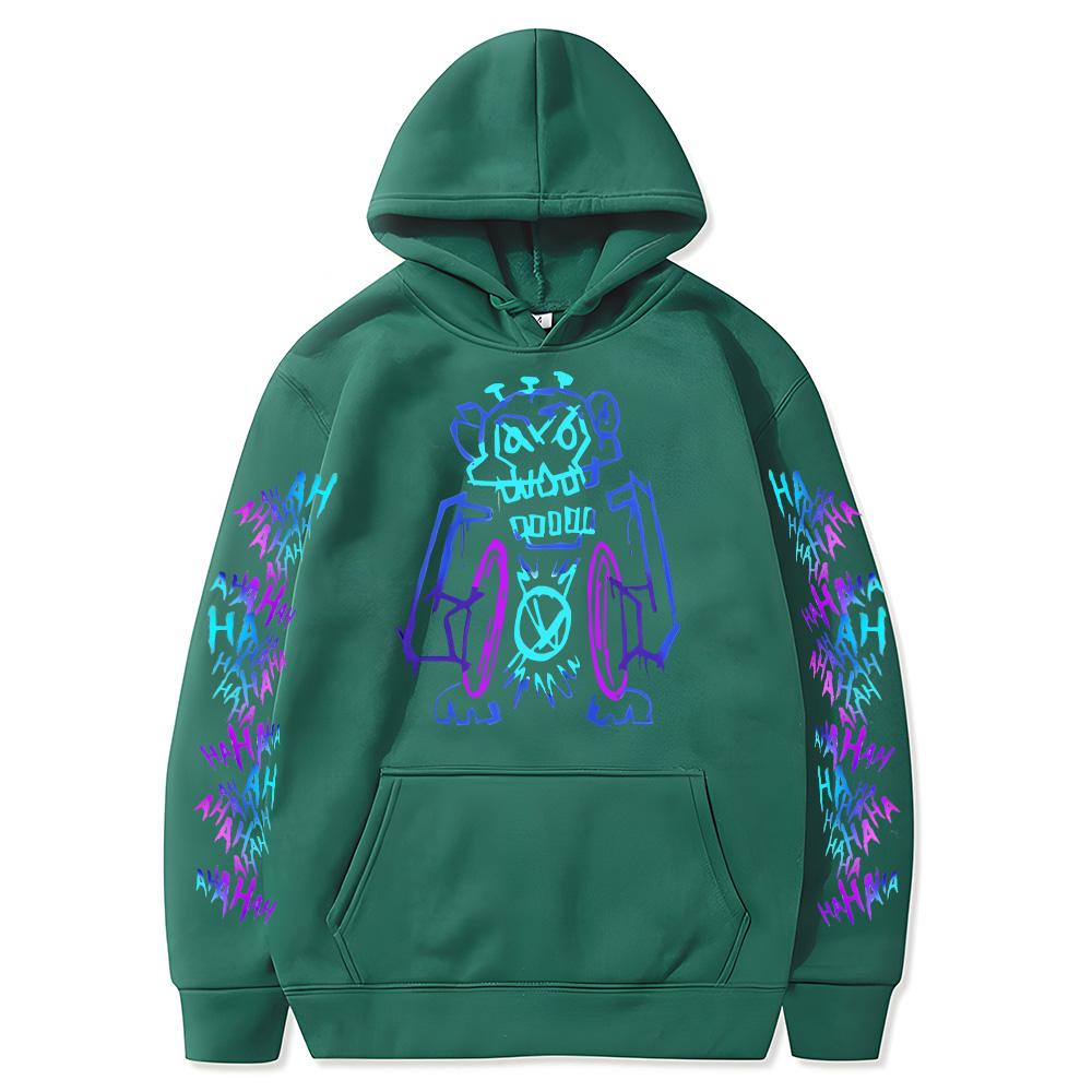 Monkey Graffiti Sweatshirt Arcane Jinx Hoodies Unisex Two Sides Street Sportswear Harajuku Grunge Aesthetic Pullovers