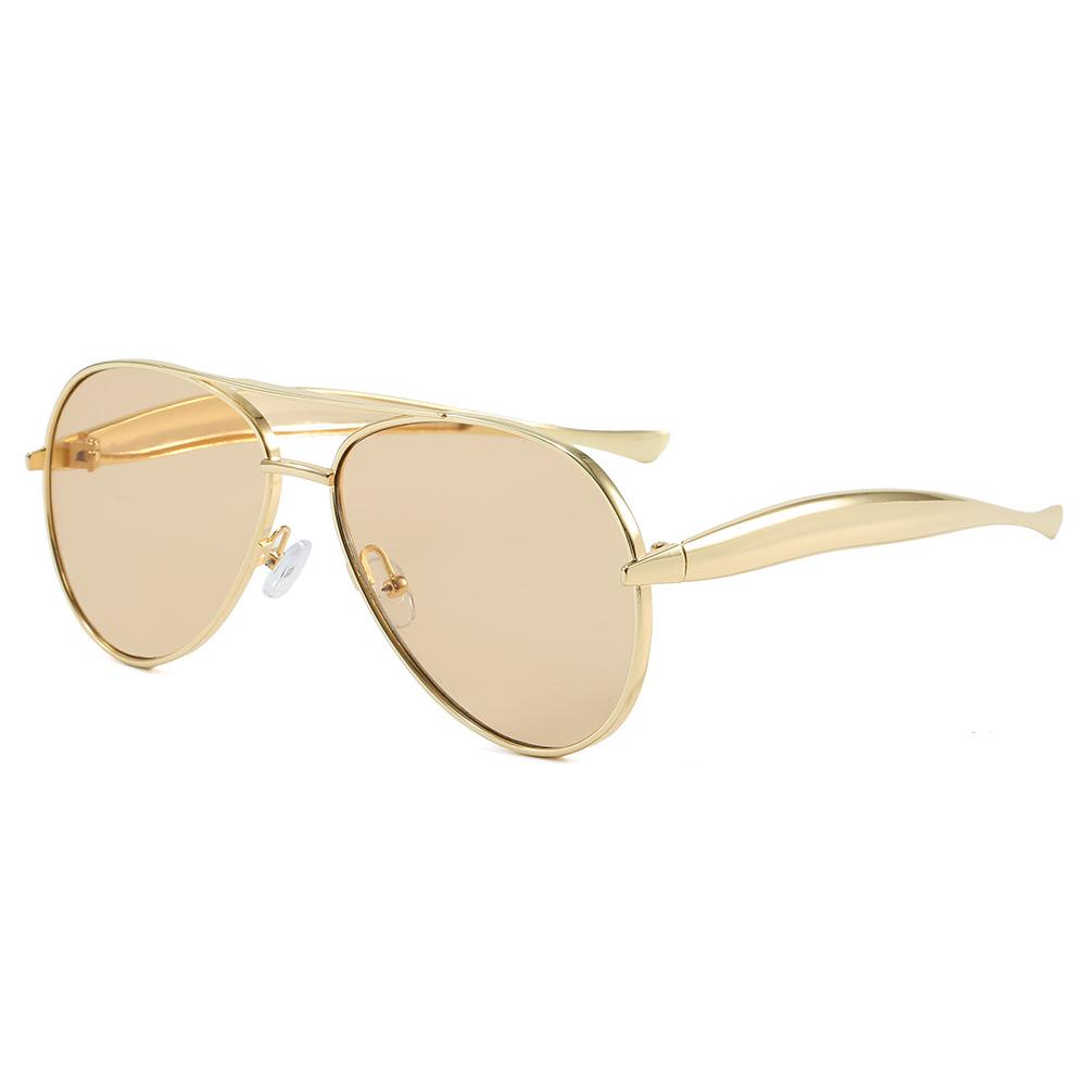 Pilot Shape Men'S Sunglasses Vintage Style Double Bridge Sun Glasses For Women Driving Hiking Men Sunglass