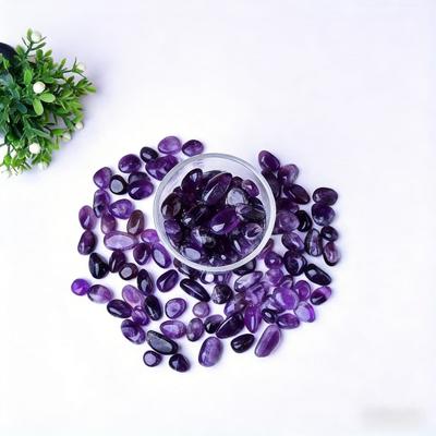 Amethyst Raw Stone Polished Gravel50-100GNatural Crystal Landscaping Decorative StoneDIYAquarium Decoration Materials