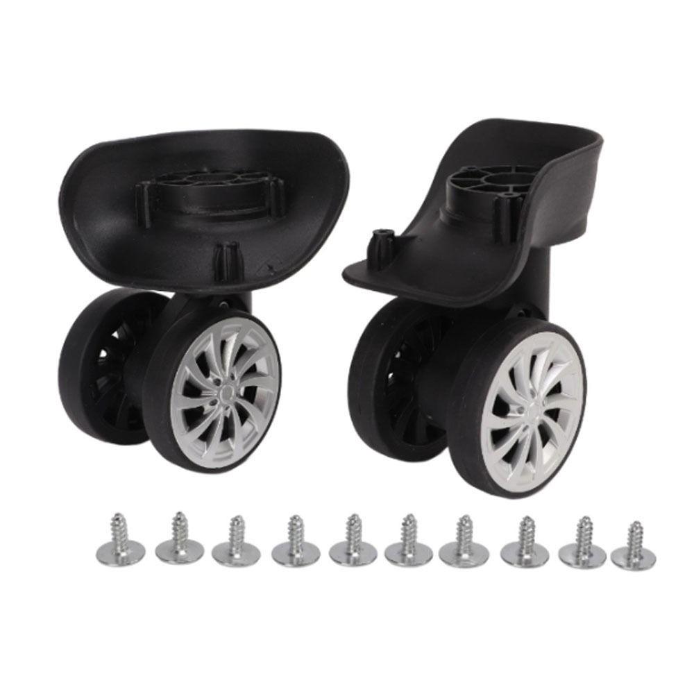 

1 Pair Durable Rotatable Luggage Wheel Black Replacement Parts Luggage Caster Suitcase Caster Replacement Parts чорний