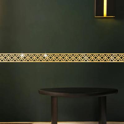 10/12pcs 20x5cm Acrylic Mirror Wall Stickers For Boundaries Corner Lines Living Room Edge Strips Office Walls Home Decoration