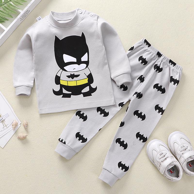Kinder Baumwolle Herbst Pyjama Set: Lange Unterwäsche für Jungen und Mädchen