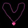 Light Up Heart Necklace Glowing Heart Necklaces LED Flashing Necklace Pink Party Accessories for Adults Women Gifts