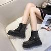 New Fashion Bling Crystal Chunky Ankle Boots for Women  Rhinestones Winter Shoes Woman Thick Bottom Platform Flat Boots