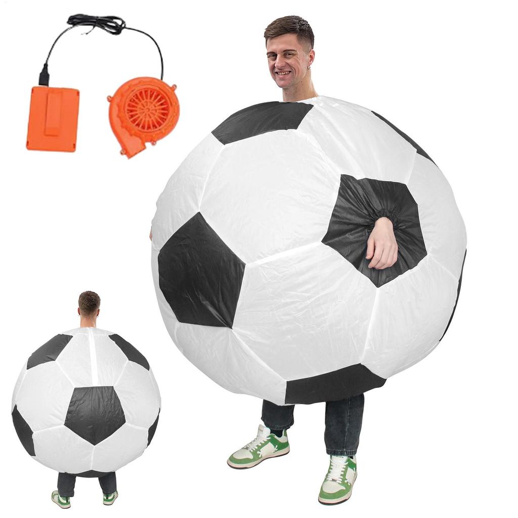 Inflatable Soccer-Shaped Costume Funny Full Body Blow Up Cosplay Costume Suit For Adult Halloween Party Costume For Adult Role