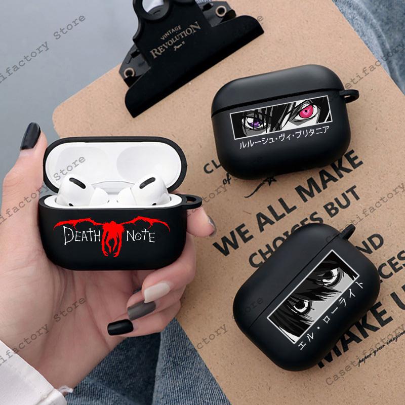 

Чехол для наушников Manga Death Note для Apple Airpods 1 2 3 Pro Yagami Light Lawliet Ryuk, защитные чехлы для наушников в стиле аниме AirPods
