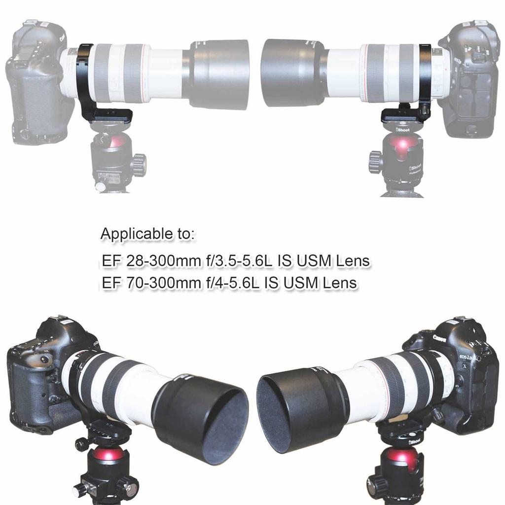 IShoot Kamera Stativhalterung Stativhalterung Objektivstütze Objektivhalterung Stativ Kompatibel mit Canon EF IS USM EF IS USM Untere Schnellwechselplatte mit