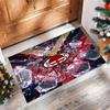 Tappeto in Flanella Stampato AC Milan Antiscivolo Morbido Poliestere Tappeto per Pavimento Tappetino Decorativo da Interno per Camera da Letto Soggiorno Divano Sala Giochi Decorazione Casa