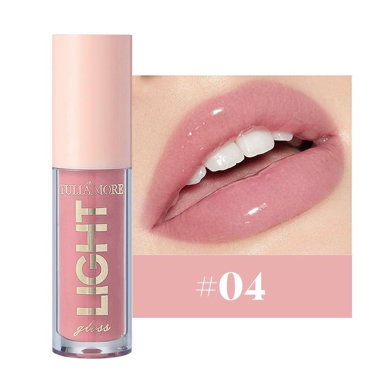 Moisturizing Candy Lip Glaze Mirror Pearl Nude Lip Gloss 12 Colors Nude Lip Oil