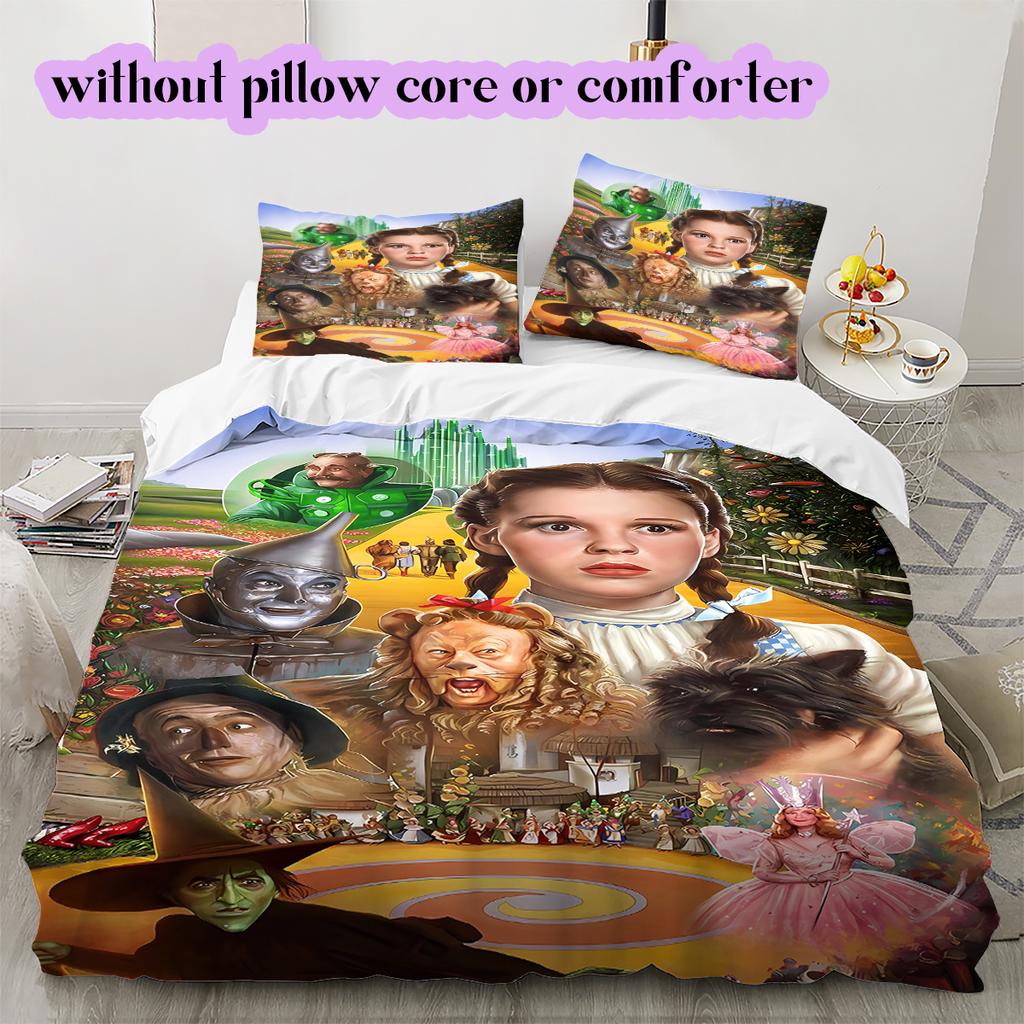 The Wicked Witch  Alice Pattern Bedding Quilt Set Quilt Cover Pillowcase Home Decoration Birthday Gift (1 * duvet cover + 2 * pillowcase, without core