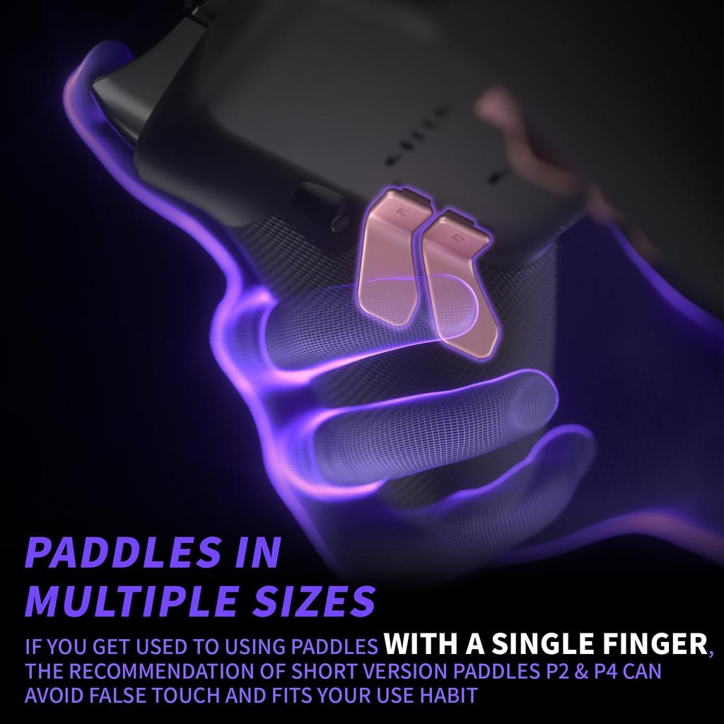 eXtremeRate Swift Paddles for Xbox Elite Replacement Back Paddles for Xbox One Elite and Elite Series 2 Controllers Rose 1/2 Controllers, 6-in-1