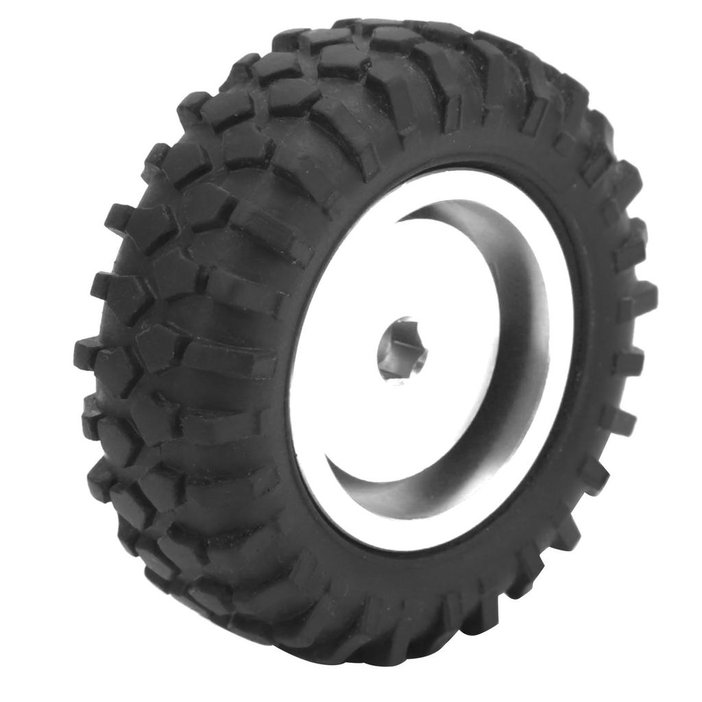 2Pcs Truck Wheel Rubber Tire 55mm Dia Aluminium Alloy Fit for WPL D12 1Celsius10 RC Car