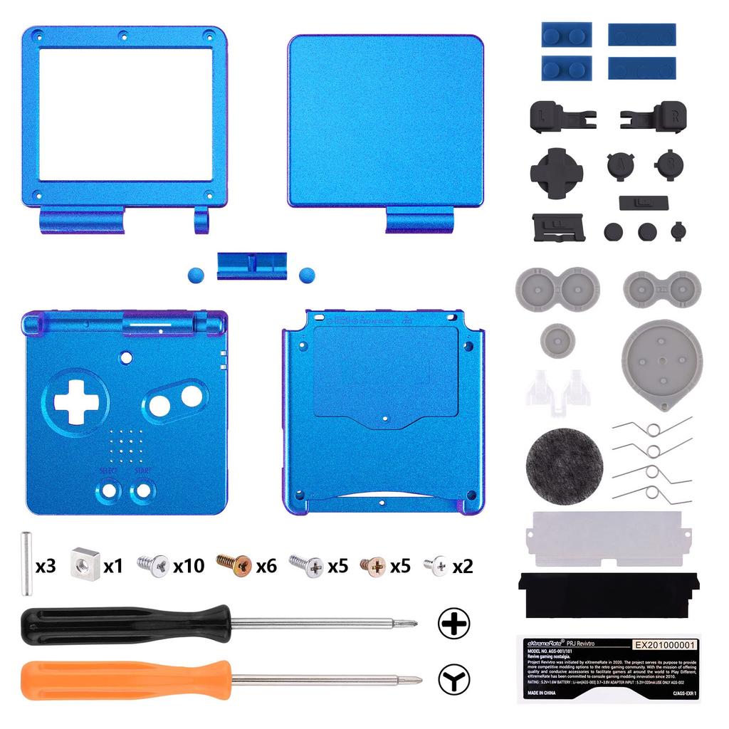 IPS GBA SP Upgrade eXtremeRate Custom Replacement Housing Shell Compatible with Both IPS and Standard LCD Console and Screen Not Included Purple - -