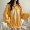 Reißverschluss-Hoodies Damen Frühling Herbst Mode Lässig Übergroßer Kapuzenpullover Lockere Jacke Damen