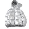 Winter Fashion Thick Hooded Loose Glossy Cotton Clothing Men's Wide Loose Casual Clothing Cotton Jacket