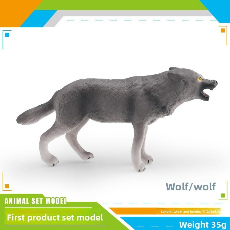 Wild Animal Model Pvc Pack With Motion Wolf Figures For Kids Learning And Decor