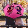 1 PC Automatic Folding Umbrella - Mafalda Pattern Portable Foldable Design With 8 Ribs Christmas Birthday Gifts