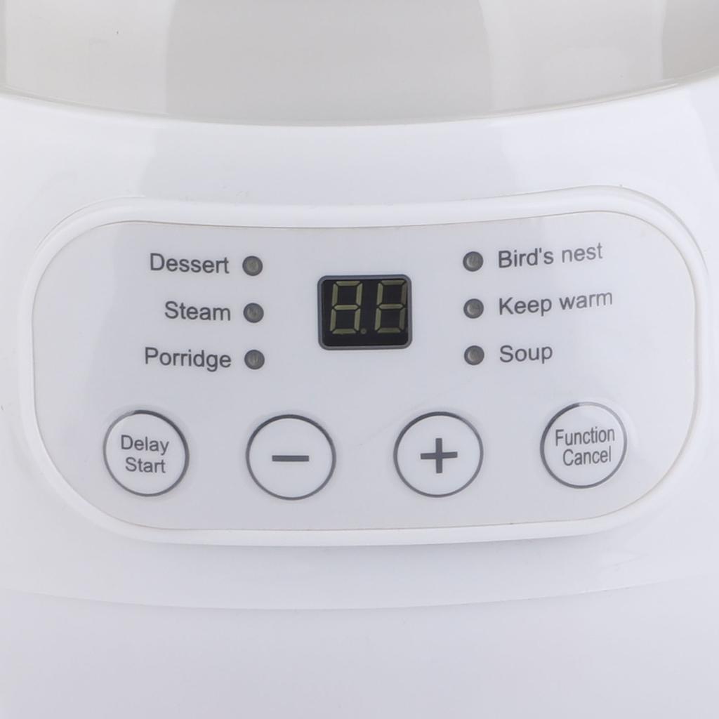 Electric Stew Pot 1L 200W Ceramic Liner Versatile Electric Stew Cooker for Porridge Rice Soup US