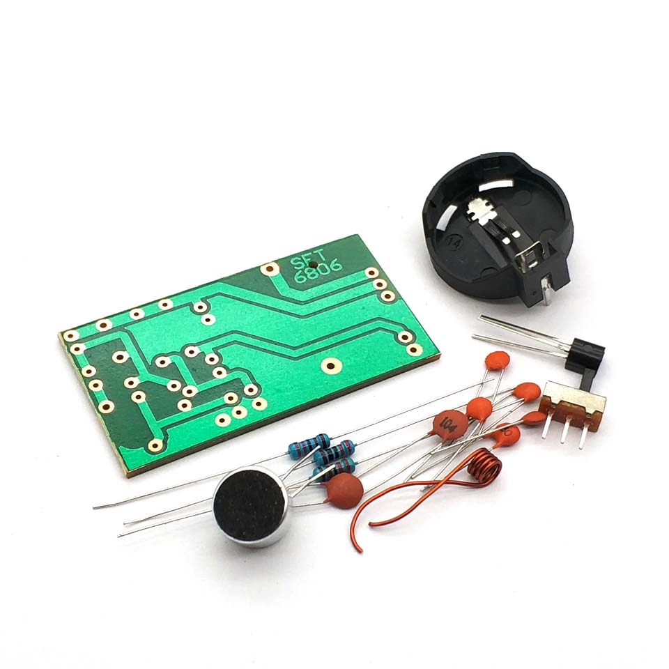 Simple FM wireless microphone FM transmitter board parts electronic training radio diy kit FM microphone transmitter