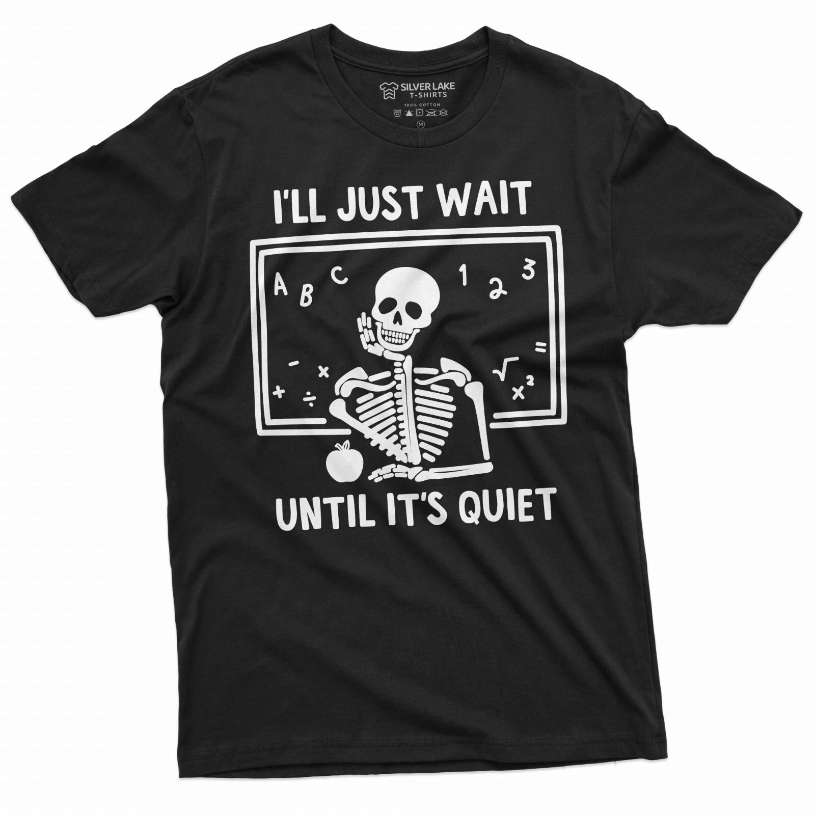 Funny Halloween Shirt Halloween Teacher T-Shirt Teacher Skeleton Tee Funny Shirt XXXXL