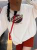 Women's Oversized American Retro Plush Hoodie - Korean Style, Unisex, Spring & Autumn 2026 Collection