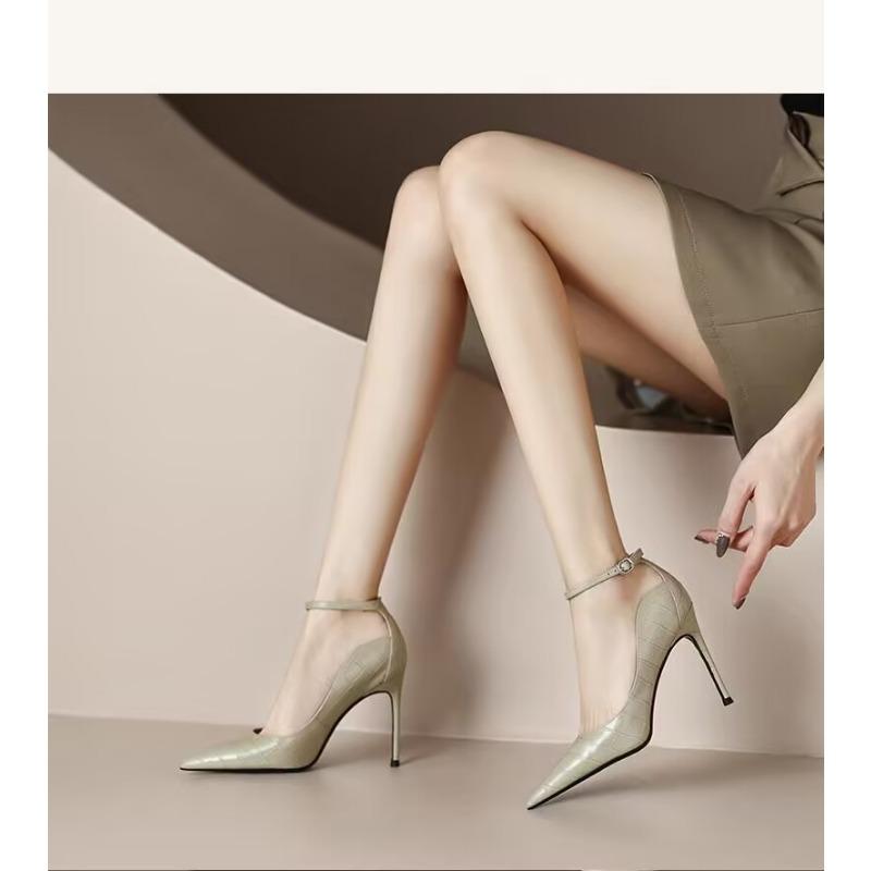 Fashion Shoes Green Blue Women Pumps Fashion Office Shoes Sexy High Heels Silk Stiletto Heels Women Sandals  Heels Women