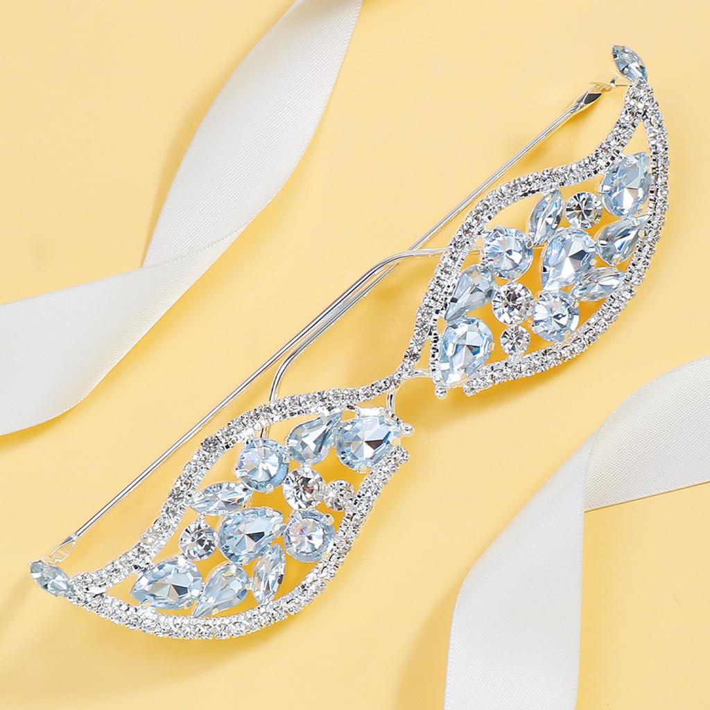 Rhinestones Eyeglasses Frame Crystal Geometric Face Decorative Frame Face Jewelry No Lens Sunglasses Frame Party Eyewears