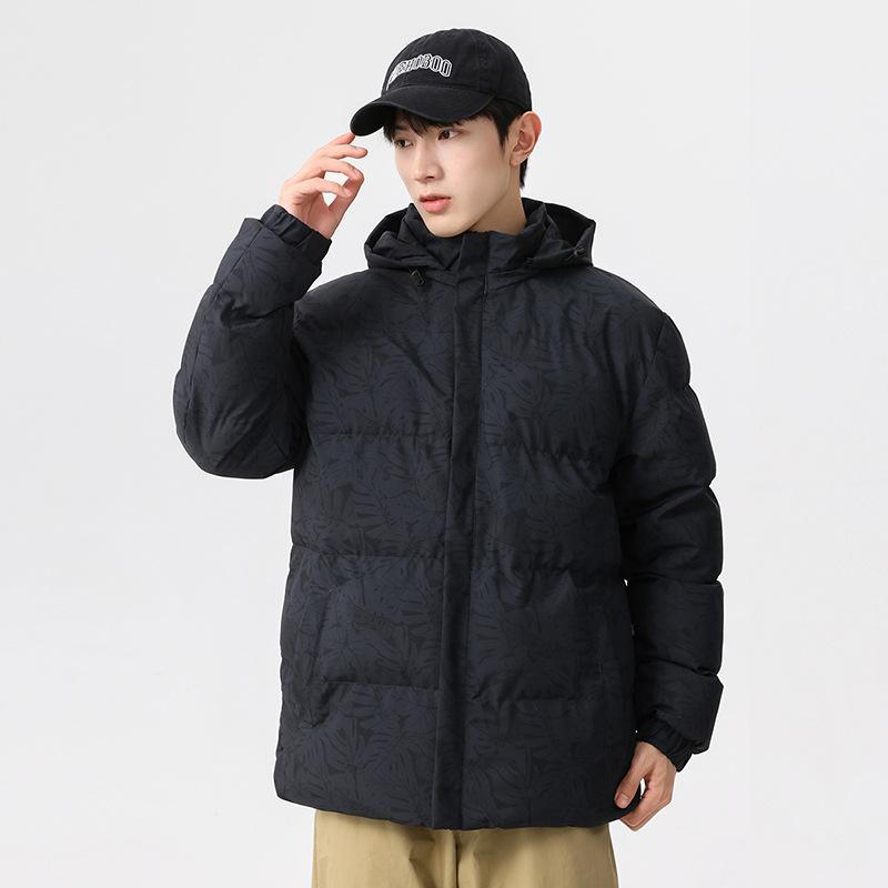 Jacket Men's Large Size Winter Tide Hooded Thickened Boys Bread Padded Jacket