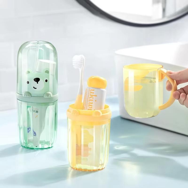 Portable Toothbrush Holder Plastic Toothbrush Travel Case for Kids with Detachable Handle Toothbrushes Toothpaste Storage Box
