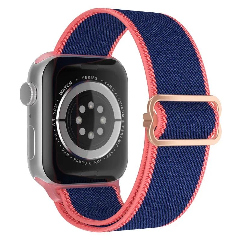 Elastyczny Nylonowy Pasek do Apple Watch ultra 2 49mm Seria 9/8/7 41mm 45mm38/42-40mm/44mm Boho Bransoletka iWatch 6 5 4 3 Se Pasek