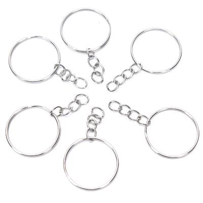 150 Stück Schlüsselanhänger mit Kette, geteilte Biegeringe mit Schrauböse, DIY-Schlüsselanhänger