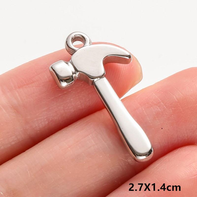 5pcs No Fade Tools Axe Wrench Sword Daily Supplies Charm Pendant For DIY Jewelry Making Accessories Keychain Earring Connectors