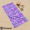 Bohemian Purple Floral Microfiber Beach Towel Quick Dry Sand Free Oversized Soft Absorbent Bath Towel for Swimming Pool Travel