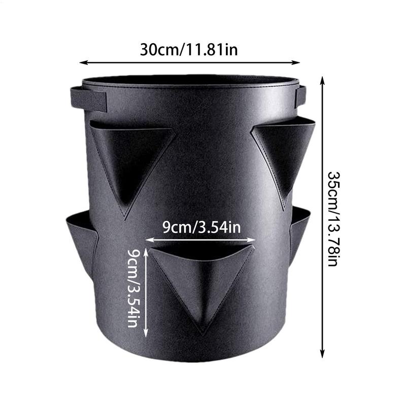 7Gallons Strawberry Planting Bag Grow Bag With 6 Side Grow Pocket Portable Tomato Planting Bags Strawberry Pots Planting Pots