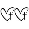 Stickers for Cars Heart Shape Long Lasting Cute Car Decals for Rear View Mirror for Vehicles Trailer RV Automotive Sedan Pickup