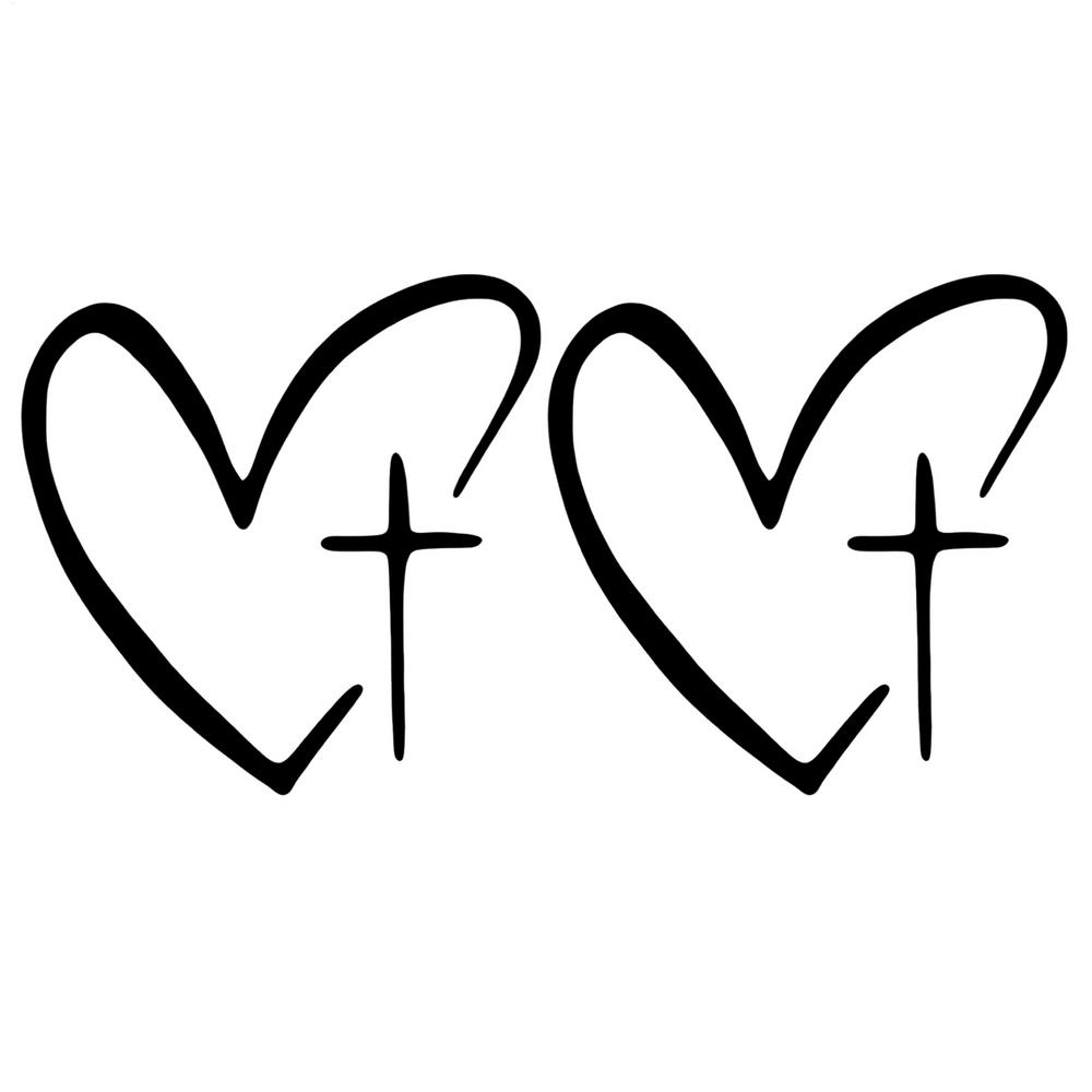 Stickers for Cars Heart Shape Long Lasting Cute Car Decals for Rear View Mirror for Vehicles Trailer RV Automotive Sedan Pickup
