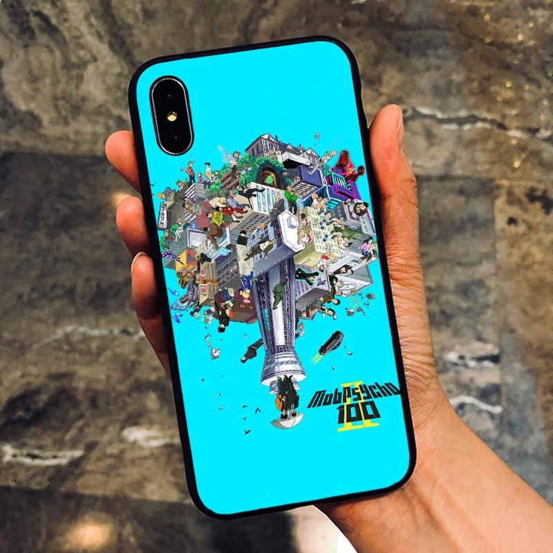 Mob Psycho 100 Anime Hülle Weiches TPU Für iPhone X 11 Pro Max XS Max XR 6 7 8 Plus 5 5S Handyhüllen TeleFoonhoesjes Etui Capa
