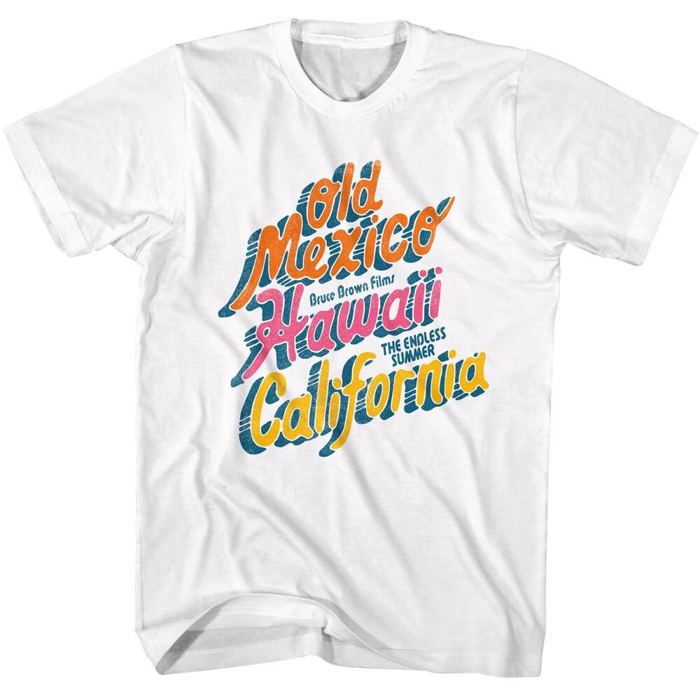 Bruce Brown The Endless Summer Old Mexico Hawaii California Men s T Shirt 4XL