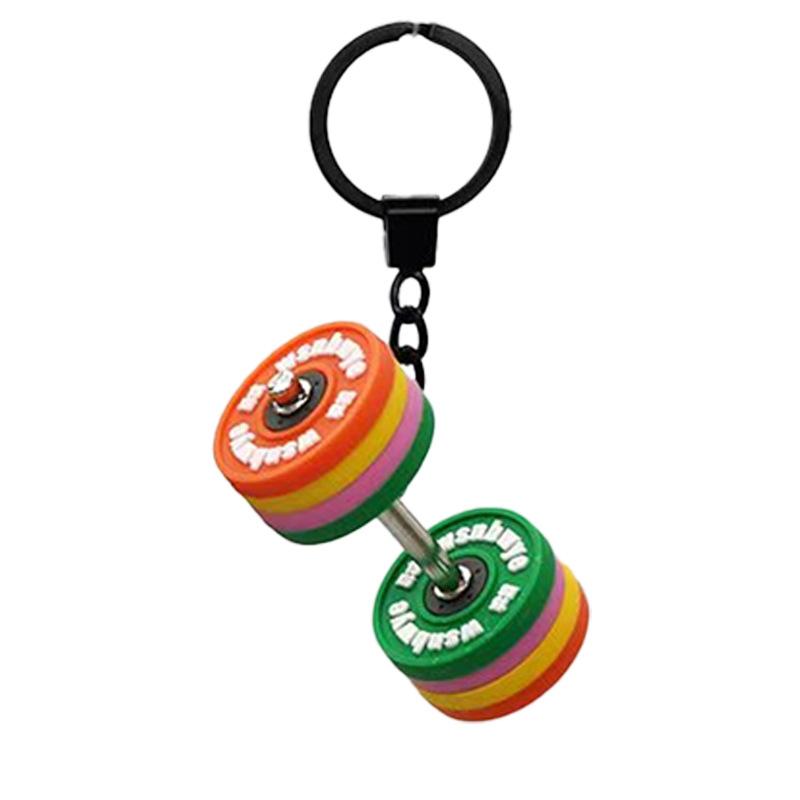 Barbell Silicone Dumbbell Gym Gifts For Gym Lovers Fitness Trainer Gift Backpack Car Pendant