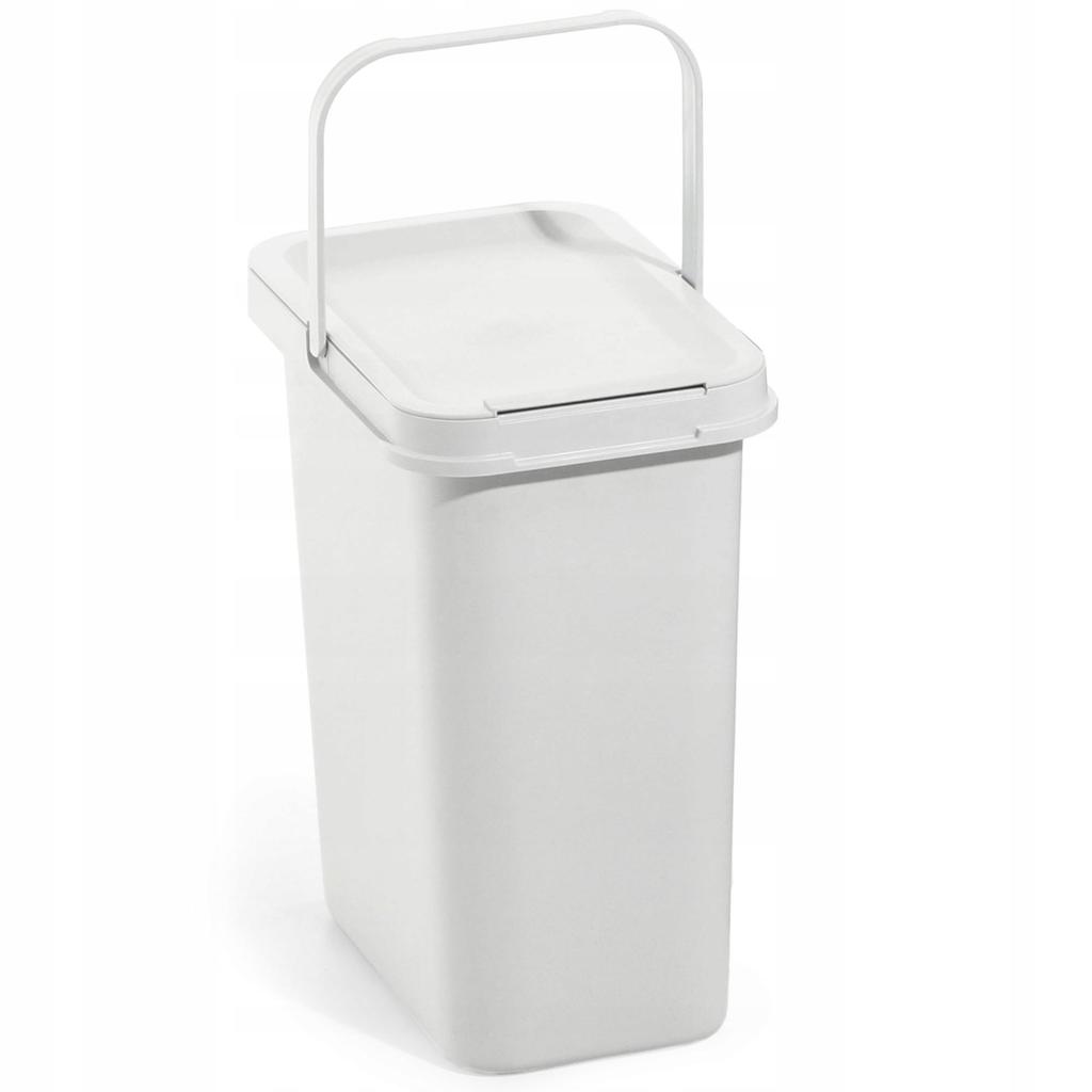 KADAX Hanging Trash Can 12L Gray Container for Sorting with Handle