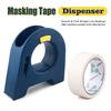 Masking Tape Dispenser with Free White Tape, Desktop Sticker Roller for Washi & Craft Tape, Easy One-Hand Use Organizer with Cutter