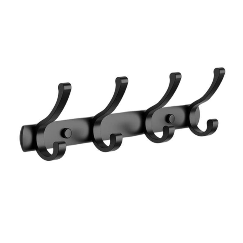 

Sturdy Metal Stick on Hook for Hanging Towels Coat and More Holds Home Accessory for Bathroom and Door Hanging чёрный