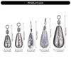 50pcs Bass Casting Fishing Weights Sinkers Fishing Tackle Accessories Fishing Bottom Sinkers Weight 360 Degree Rotating